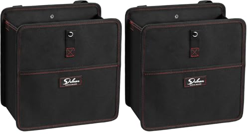 Simple Deluxe Car Trash Can with Storage Pockets, Multipurpose Car Garbage Bin with Adjustable Straps, Hanging for Headrest, Foldable and Portable Organizer, 3 Gallon, Black (Pack of 2) - size: 3 Gallon (Pack of 2), style: 1 Pack