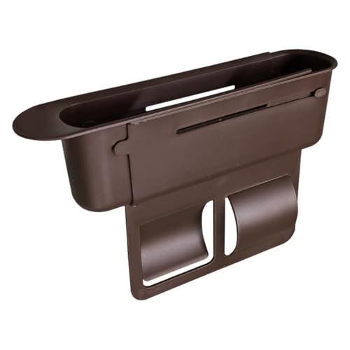 YoRise Car Seat Gap Filler, Multifunctional Car Seat Organizer, Phone Holder Between Seats & Console, Automotive Storage Box Accessories for Keys, Sunglasses, Cards, Phones (Brown) - color: Brown