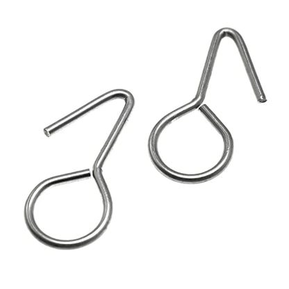 Car Seat Cover Hooks 50pcs Steel Vehicle Seat Pad Fixing Hanger Metal Hooks Car Seat Cover Part, Silver Tone