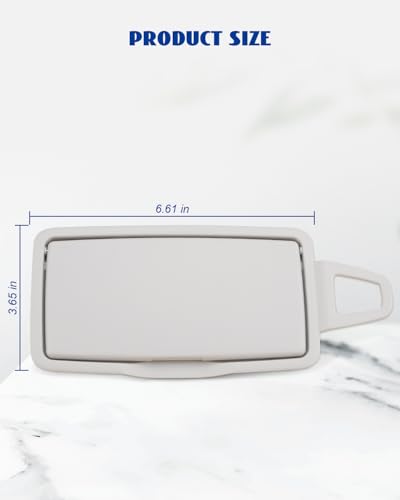 ANODZU Left Driver Sun Visor Vanity Mirror Cover Fit for Mercedes Benz, for W166 X166 W292 W205 W253 C GLC M Class 2015-2021, Front Illuminated Makeup Mirror Cap, Gray