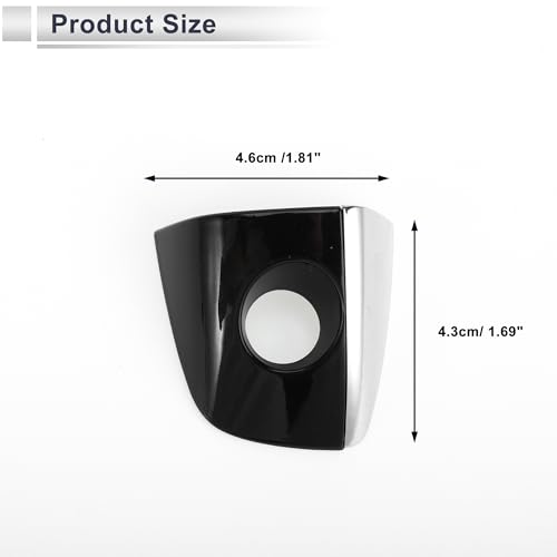 Front Left Exterior Door Handle Cover Lock Cap for Audi Q5 8R 2013-2017 No.8T0837879 ABS Black 1 Pc