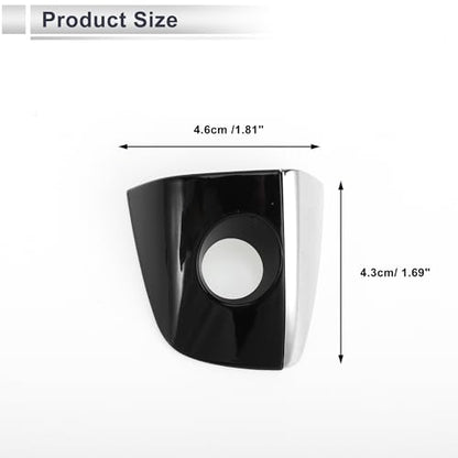 Front Left Exterior Door Handle Cover Lock Cap for Audi Q5 8R 2013-2017 No.8T0837879 ABS Black 1 Pc