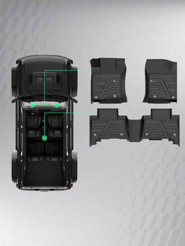 YHTAUTO Floor Mats Fit 2013-2024 Toyota 4Runner & 2014-2023 Lexus GX460, TPE All Weather Floor Liner Odorless Custom Fit Car Mats Liner, 1st & 2nd Row, Set of 3 - size: For 2014-2022 Gx