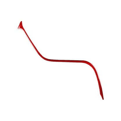 Red Durable Carbon Fiber Compatible with Toyota Camry 2018-2024 2019 2020 2021 2022 2023 Accessories Car Center Console S-Shaped Strip Interior Trim Sticker - color: Center Console Trim