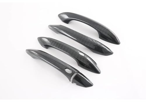 Auto Parts Fit for Hyundai Tucson 2026 2025 2024 2023 2022Exterior Door Handle Cover Trims with Smart Keyhol (Carbon Fiber Pattern) ABS 5PCS - color: Carbon Fiber Pattern