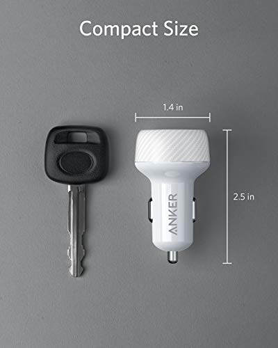 Anker 24W Car Charger 2-Port 4.8A Ultra-Compact PowerDrive 2 Elite with PowerIQ Technology for iPhone XS/Max/XR/X/8/7/6/Plus, iPad Pro/Air/Mini, Galaxy Note/S Series, LG, Nexus, HTC and More