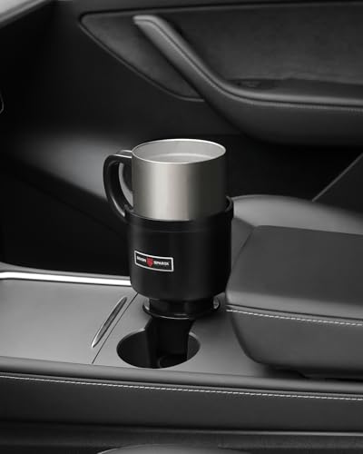 Upgraded Car Cup Holder Expander Adapter with Offset Adjustable Base, Compatible with Yeti 14/24/36/46oz Ramblers, Hydro Flasks 32/40oz, Other Large Bottles Mugs in 3.5"-4.0", 1 Pack - color: Black, size: Large*1