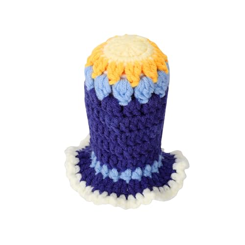 Crochet Shift Knob Cover, Universal Cute Handmade Sunflower Boho Car Accessories for Women, Car Shift Boots Knobs Cover Automotive Interior Fits Car Truck SUV (69#SC) - color: 69#SC
