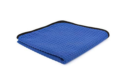 The Rag Company Dry Me A River, Professional Korean 70/30 Blend Microfiber Waffle-Weave Drying & Detailing Towels, Soft Suede Edges, 390 GSM, 20x40 Inches, Royal Blue, 2-Pack - color: Royal Blue, size: 20in X 40in