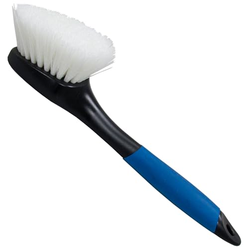 STAR BRITE Stiff Deck Brush with Long Handle - Heavy-Duty Marine-Grade Scrubber for Boats, Decks, & Hard-to-Reach Areas (040115)