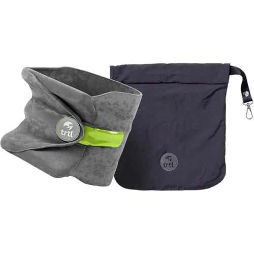 trtl Pillow - Scientifically Proven, Super Soft Neck Support Travel Pillow for Airplanes - Lightweight and Machine Washable - Ergonomic Design for Traveling on Flights, Cars, and Trains - Grey - color: Grey