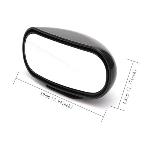 Blind Spot Car Mirror Rectangular,Adjustable Blindspot Convex Wide Angle Side Rearview Mirror for Cars Trucks SUV - color: Sliver 1 Piece