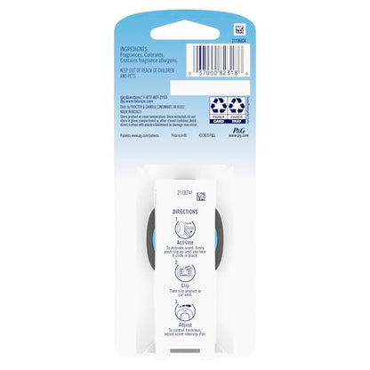 Febreze AUTO Air Freshener, Odor-Fighting Automotive Vent Clip, Midnight Storm Scent, 8 Count