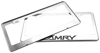 Chrome Sport License Plate Frame Compatible with Camry-Stainless Steel (1)