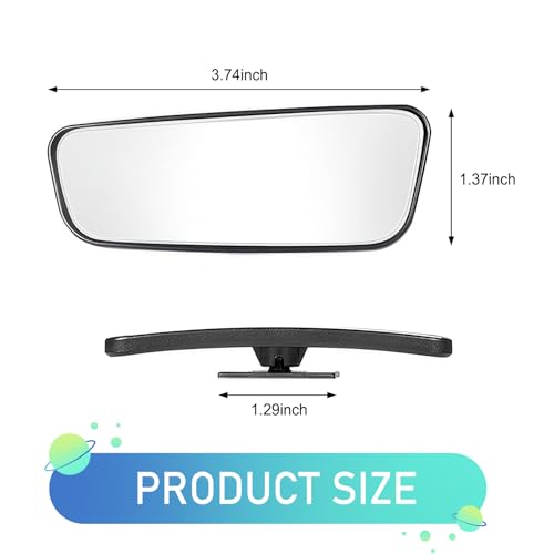 2 PCS Blind Spot Mirrors, Rectangle Wide Angle Rear View Blindspot Mirrors, Adjustable Blind Spot Detection System Accessories, Universal for Cars, Trucks, SUVs (Black)