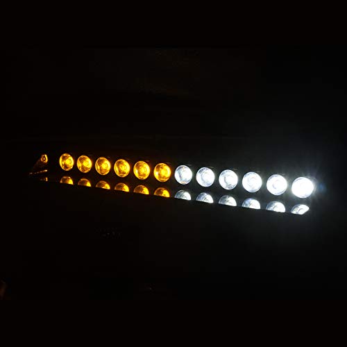 White Yellow Led Strobe Flash Light Emergency Warning 12-Led Sucker Dashboard Interior Roof Windshield Dash Safe Caution Hazard Light with Suction Cups for Car Vehicle Boat SUV Firemen Fog DC 12V - color: White & Yellow
