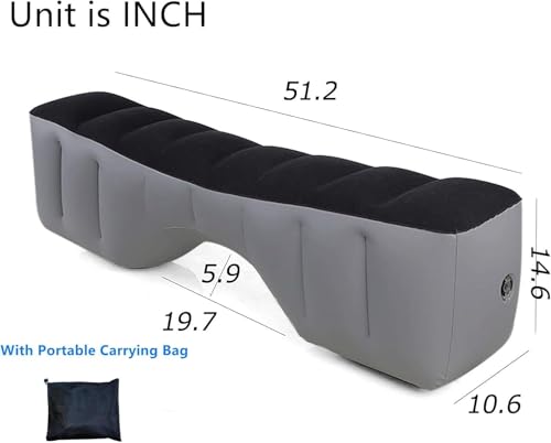 Inflatable Car Air Mattress Back Seat Bed with Air Pump, Universal Back Seat Gap Filler Pad Extender for SUV Camping Sleeping Travel Rest