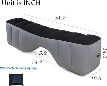 Inflatable Car Air Mattress Back Seat Bed with Air Pump, Universal Back Seat Gap Filler Pad Extender for SUV Camping Sleeping Travel Rest