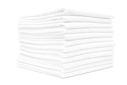 The Rag Company - All-Purpose Microfiber Terry Cleaning Towels - Commercial Grade, Highly Absorbent, Lint-Free, Streak-Free, Kitchens, Bathrooms, Offices, 300gsm, 16in x 16in, White (12-Pack) - color: White, size: 16in x 16in