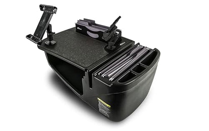 AutoExec AE-FMEF-PM-TAB-BT Efficiency FileMaster Car Desk for Your Vehicle Workstation and Mobile Office, Black with Phone Mount and Tablet Mount - color: Black, style: Desk, Phone Mount and Tablet Mount