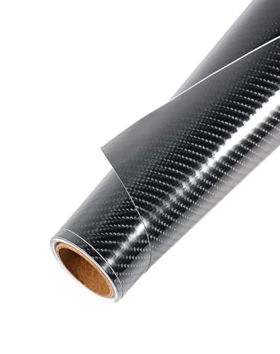 3D Carbon Fiber Car Vinyl Wrap Film - 24"x60" (2ft x 5ft) Durable Easy Application Automotive Wrapping Film Roll for Car, Truck Bed, Boat, Vehicle (Carbon Fiber Black) - color: Carbon Fiber Black, size: 2ft x 5ft