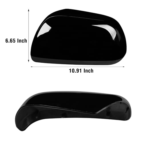 Moonlinks Compatible with 2012 2013 2014 2015 2016 2017 2018 2019 2020 Sienna Left Driver Side Mirror Cover Replacement, Glossy Black Left Side Clip-on Mirror Cap Replaces for 87945-08010 - color: Left Black