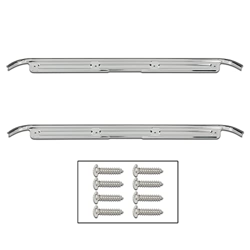 G-PLUS Door Sill Plates w/Hardware Compatible with Chevy/GMC Truck C10 C20 C30 K10 K20 K30 1967 1698 1969 1970 1971 1972 Sill Plates Guards Accessories Chrome 28864 - size: 1967-1972 Chevy/GMC