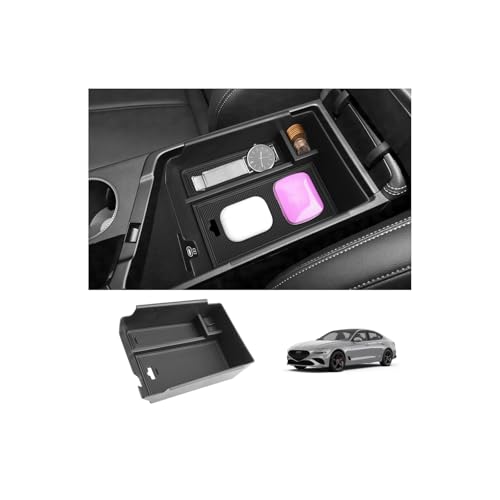 LUWU Center Console Organizer Compatible with 2019-2025 2026 Genesis G70 Armrest Storage Box Armrest Console Organizer 2026 Genesis G70 Accessories - color: 2019-2026 Genesis G70