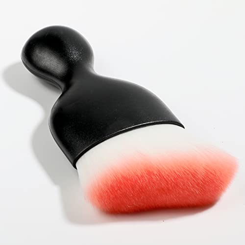 AOCISKA Car Interior Detailing Brush,Soft Bristle Cleaning Brush Car Detailing Brush Dusting Brush,Car Interior Cleaning Tool,Auto Detail Brush Car Dash Duster Brush (Black&Pink) - color: Black&pink