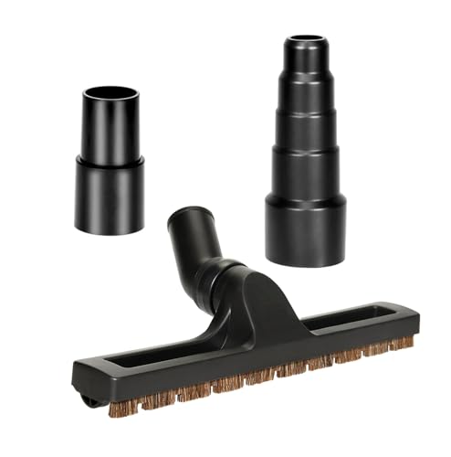 12 Inch Shop Vac Floor Brush Assembly, 1 1/4 Inch (32mm) Universal Replacement Floor Brush Head, 360° Swivel Vacuum Cleaner Attachments With Wheels - color: 3 set