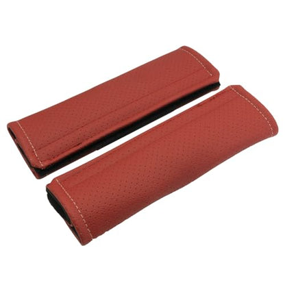 Set of Soft Auto Seat Belt Cover Seatbelt Shoulder Pad 2 PCS for a More Comfortable Driving Compatible with All Cars Red - color: Red