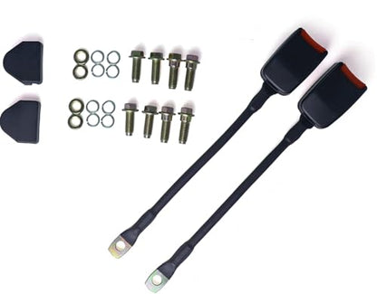 2 Pack 3 pt Pads Adjustable Retractable Straps Cover Universal Replacement Set for Golf Cart Go Kart,Club Golf Cart,Minivan Van,SUV,UTV, VR,Pickup,Truck for Modification Seatbelt Protective Covers Kit - color: Black