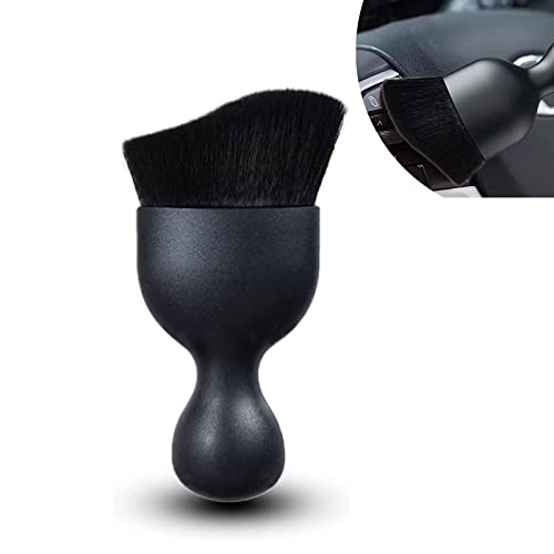 1 PC Car Interior Dust Brush, Auto Scratch Free Detailing Brush, Soft Car Interior Cleaning Brush Auto Accessories for Automotive Dashboard, Air Conditioner Vents, Computer (Black) - color: Black, size: 1 PC #113