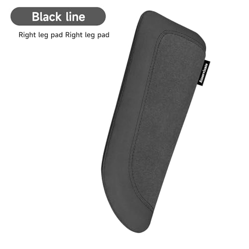 Italian Alcantara Style Fur Car Elbow Rest Pad - Universal Armrest & Knee Cushion - Thigh Support Comfort Pillow - color: Black Line Right