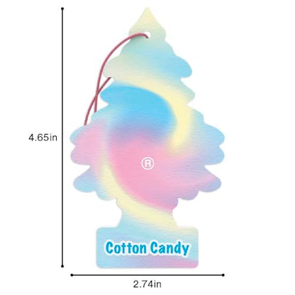 LITTLE TREES Car Air Freshener | Hanging Tree Provides Long Lasting Scent for Auto and Home | 24 Air Fresheners |Cotton Candy - color: Cotton Candy