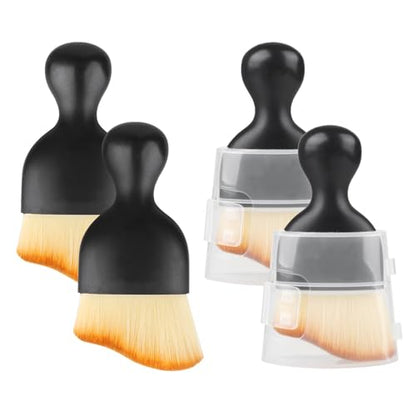 Car Interior Cleaning Brush, 4 Car Brush Interior Dust Brush, Car Interior Detailing Brush, Soft Bristle Automotive Interior Dusting Brush Tools for Crevice Dashboard Leather Air Conditioner Vent