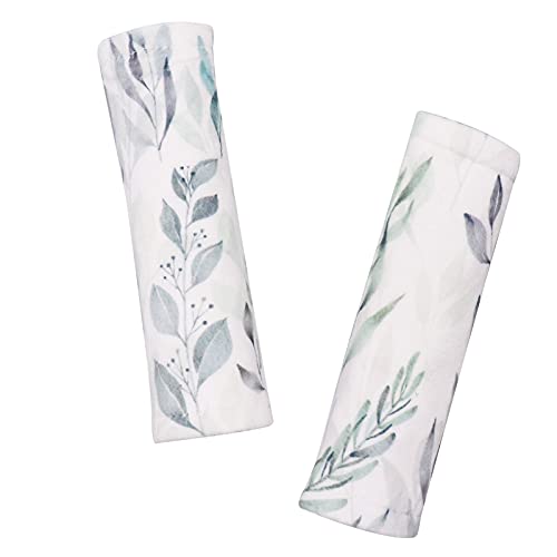 DILIMI Baby Car Seat Neck Cover, 2Pcs Car Seat Belt Cover Pad, Shoulder Strap Protectors, Seat Belt Covers Cushion for Boy Girl (Leaf) - color: Leaf