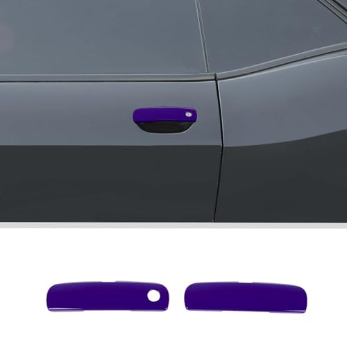 Voodonala for Challenger Door Handle Cover Trim Embellishment Fit for 2012-2024 Dodge Challenger Exterior Accessories 2pcs Purple - color: Purple