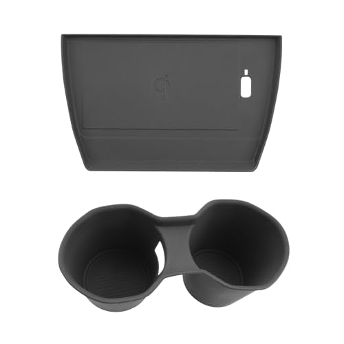 LUWU for 2025 2026 Subaru Forester Accessories Compatible with 2025 2026 Forester Wireless Charging Anti-Slip Mat - Center Console Cup Holder 2-Pack - color: Forester 2025-2026 Cup Holder+Mat 2-Pack