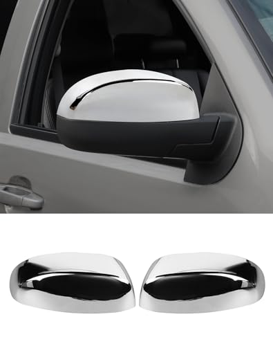 Chrome Half Mirror Caps Covers Compatible with 2007-2014 Chevy Silverado GMC Sierra Avalanche Tahoe Suburban Yukon Escalade ESV Side View Upper Mirror Cover Caps (Left Right) - color: Chrome (Half upper Mirror cover)