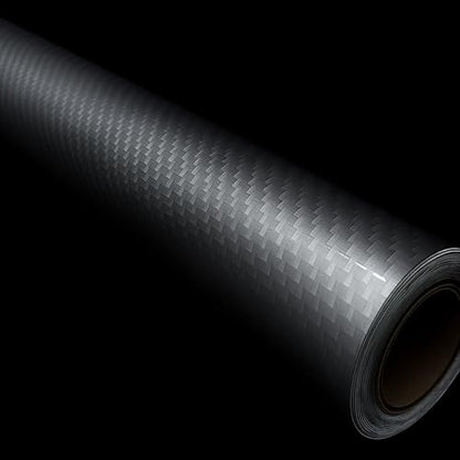 RockRose Carbon Fiber Vinyl Wrap, Anti-Wrinkle, Air Release, Automotoive Bubble Wrap, Self Adhesive Vinyl Stickers DIY Decals (5FT x 8FT, 5D Silver) - color: 7D Silver, size: 5FT x 8FT