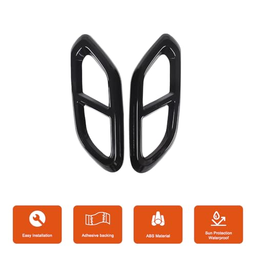 2PCS Car Exhaust Pipe Cover Compatible with Mercedes-Benz GLC Class 2023 Exhaust Tail Pipe Cover Trim Rear Bumper Exhaust Pipe Cover ABS Exterior Accessories (Glossy Black) - style: Glossy Black