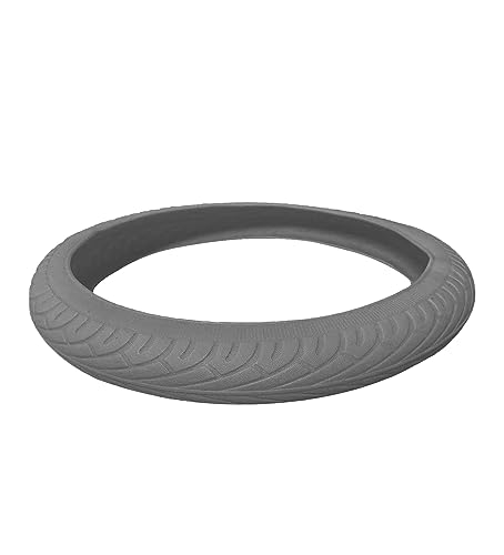 Universal Gray Steering Wheel Cover：13.5 to 15 Inches Flexible Silicone Anti Slip Steering Wheel Protector Fit for Most Car Models Including Round D Shape or Special Shape - color: Grey