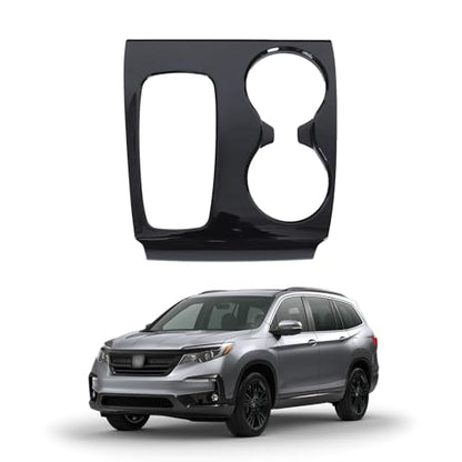 Gear Shift Panel Cover for Honda Pilot 2016-2020/ Honda Ridgeline 2017-2020, Gear Shift Knob Console Panel Trim, ABS Center Console Cup Holder Frame Anti-Scratch Protector Accessories (Glossy Black) - color: Glossy Black