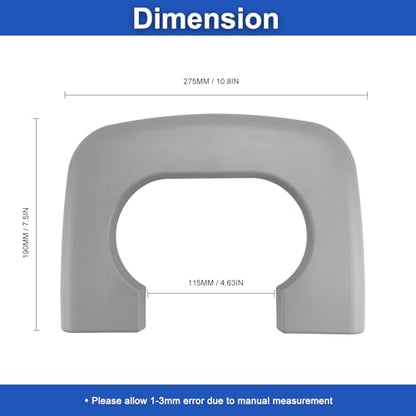 Center Console Cover Cup Holder Armrest Replacement Pad Compatible with Ford F150 1997-2003 Grey (Hard Plastic NOT Padded) - color: Grey, size: 1997-2003