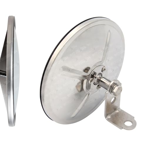 6 Inch Convex Round Door Mirror Blind Spot For Isuzu NPR NPR-HD NQR NRR FSR FVR FRR GMC Chevrolet Truck Bus Atv Utv Adjustable Brackets - color: 1Pcs 6" Convex Mirror