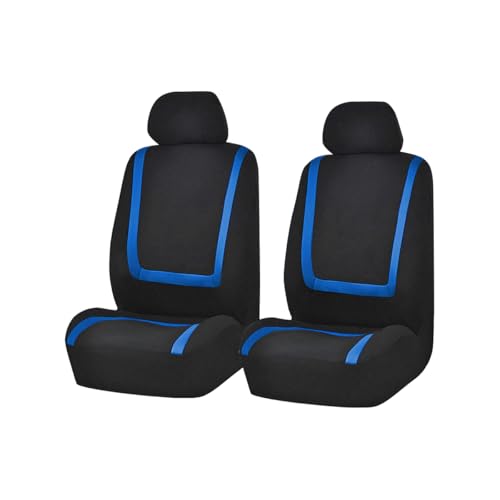 Zpana Front Car Seat Covers, Split Non-Slip Vehicle Front Seat Protector, Durable Comfortable Automotive Interior Chair Protective Cover, Universal for SUV Automobile Truck (Black/Blue) - color: Black/Blue, size: Front Seat