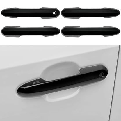 Car Door Handle Cover Protector Compatible with Toyota 2019-2025 RAV4 & 2020-2025 Highlander Hybrid (Include HEV) Accessories Glossy Black ABS Material - color: RAV4/Highlander
