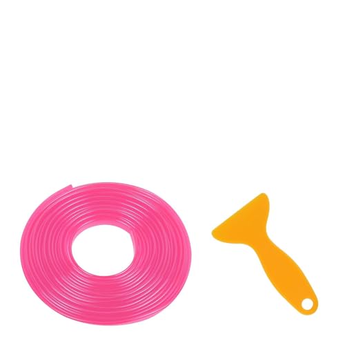 Wuyaoyao 5M/16.4Ft Car Interior Molding Strips, Automotive Interior Decorative Molding Line Trim Strip, Aesthetic Vehicle Door Panel Dashboard DIY Flexible Strip with Installing Tool (Pink) - color: Pink