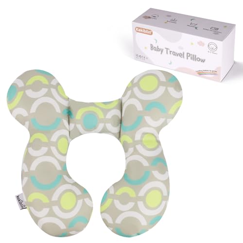 KAKIBLIN Baby Travel Pillow, Baby Neck Pillow Babies Head Support for Car Seat, Babies Neck Support Pillows for Car Seat, Stroller, Pushchair, Circle - color: Circle